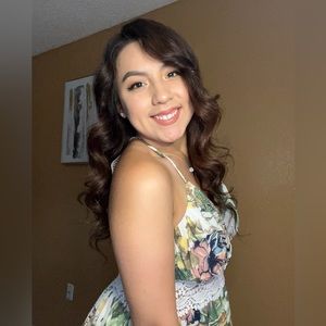 Long floral print dress (M/L)